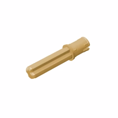 GOBRICKS GDS-930  Axle 2L with Pin with Friction Ridges Lengthwise - YWOBB