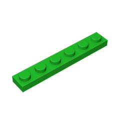 GOBRICKS GDS-505 Plate 1 x 6 - YWOBB