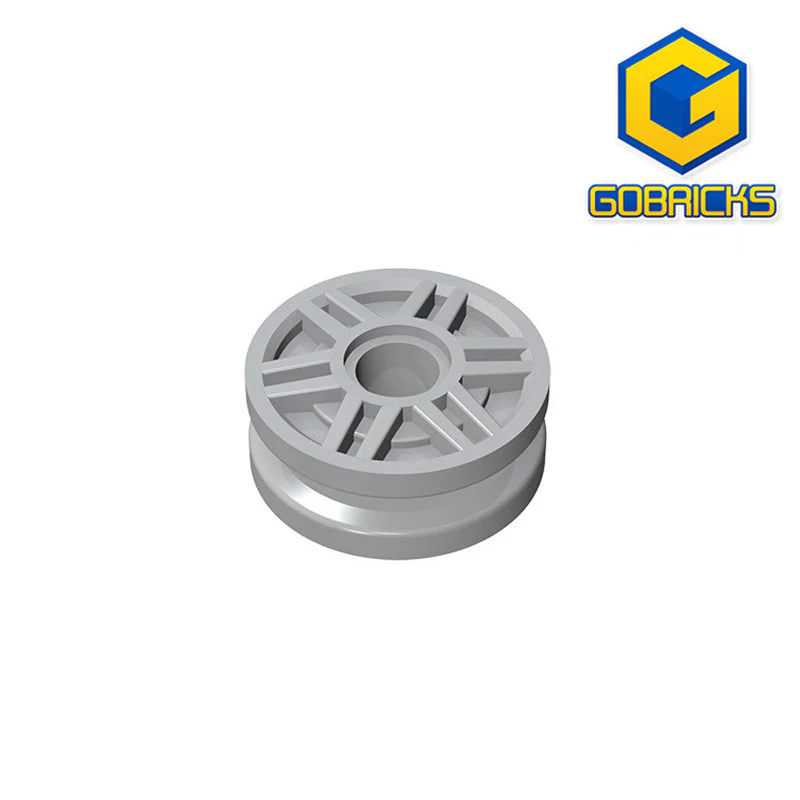 GOBRICKS GDS-1160 Wheel 18mm D. x 8mm with Fake Bolts and Deep Spokes with Inner Ring - YWOBB