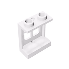GOBRICKS GDS-784 Window 1 x 2 x 2 Plane, Single Hole Top and Bottom for Glass - YWOBB