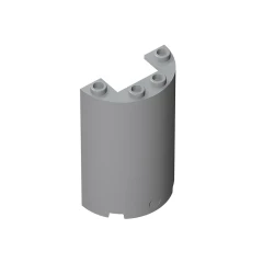 GOBRICKS GDS-1164 Cylinder Half 2 x 4 x 5 with 1 x 2 Cutout - YWOBB