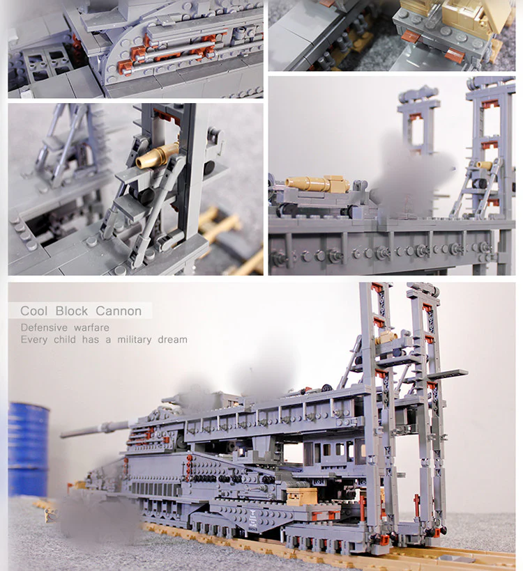 KAZI KY10005 1:72 German 80cm H[E] Railway Gun 