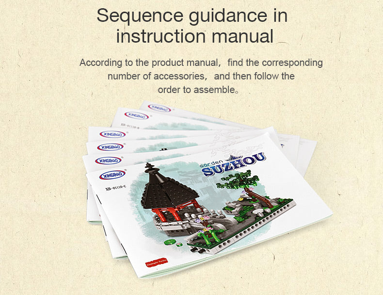 XINGBAO XB-01110 Chinese Style 6 in 1 Chinese Suzhou Garden - YWOBB