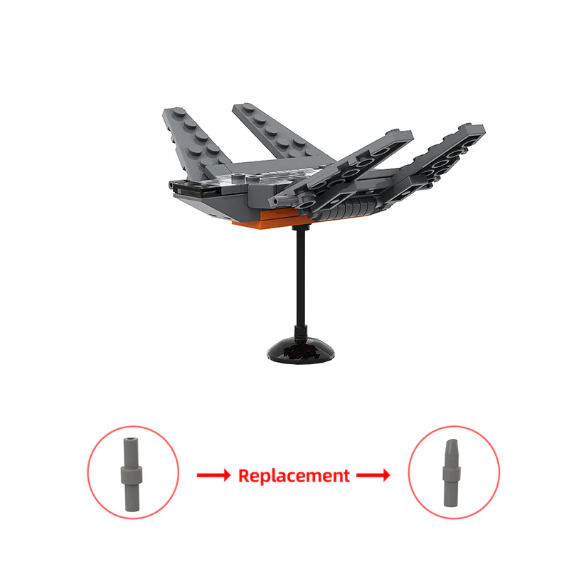 GOBRICKS MOC A0760 Zeta-class Heavy Cargo Shuttle Micro Scale - YWOBB