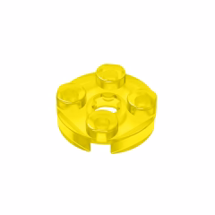 GOBRICKS GDS-609 Plate Round 2 x 2 with Axle Hole - YWOBB