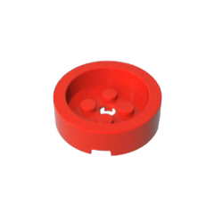 GOBRICKS GDS-90091 Round 4 x 4 with Recessed Center and Hole - YWOBB