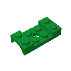 GOBRICKS GDS-1064 Mudguard 2 x 4 with Arch Studded with Hole - YWOBB