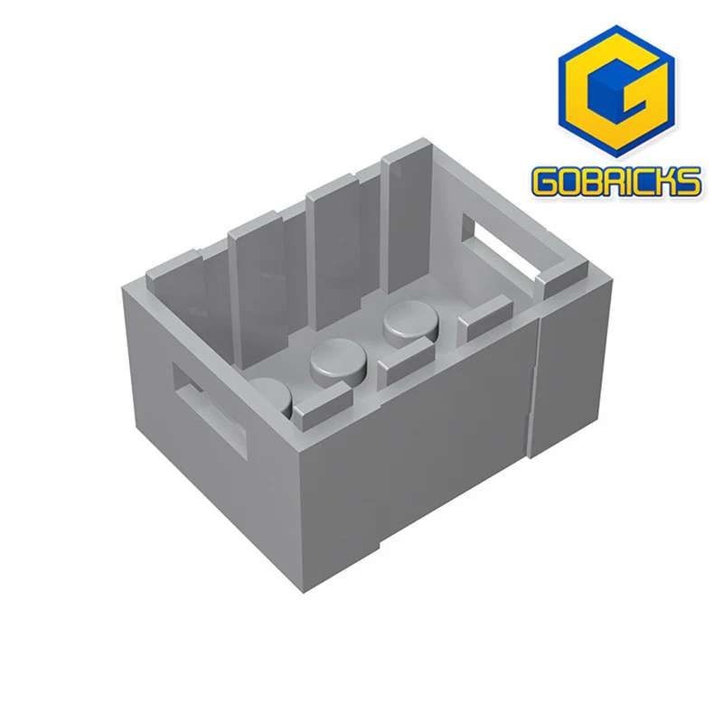 GOBRICKS GDS-1305 Crate 3 x 4 x 1 2/3 with Handholds - YWOBB