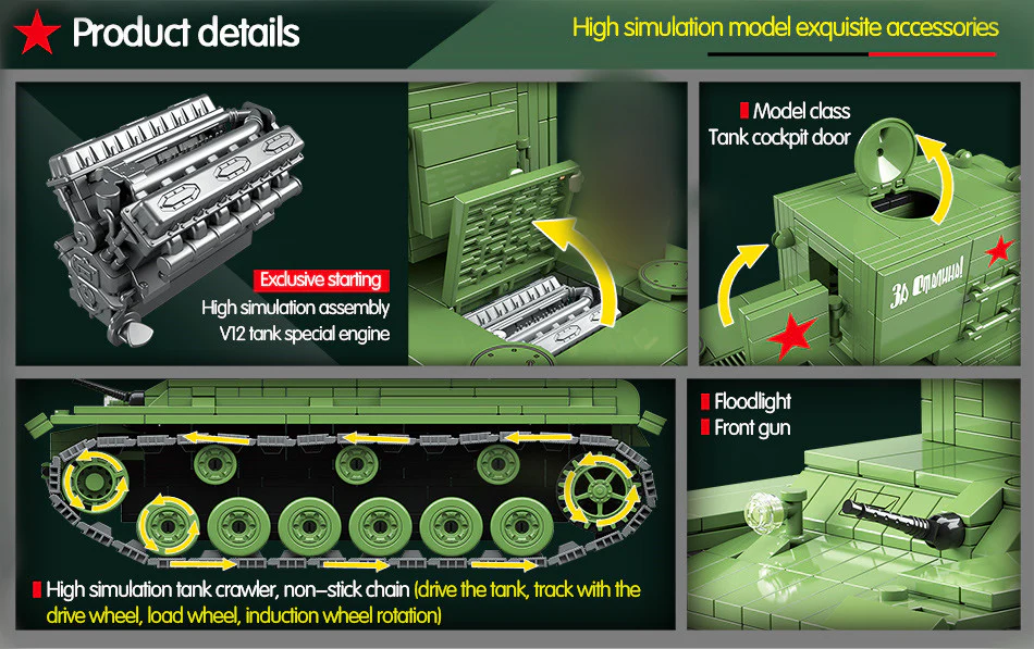 QuanGuan 100071 Soviet KV-2 Heavy Tank - YWOBB