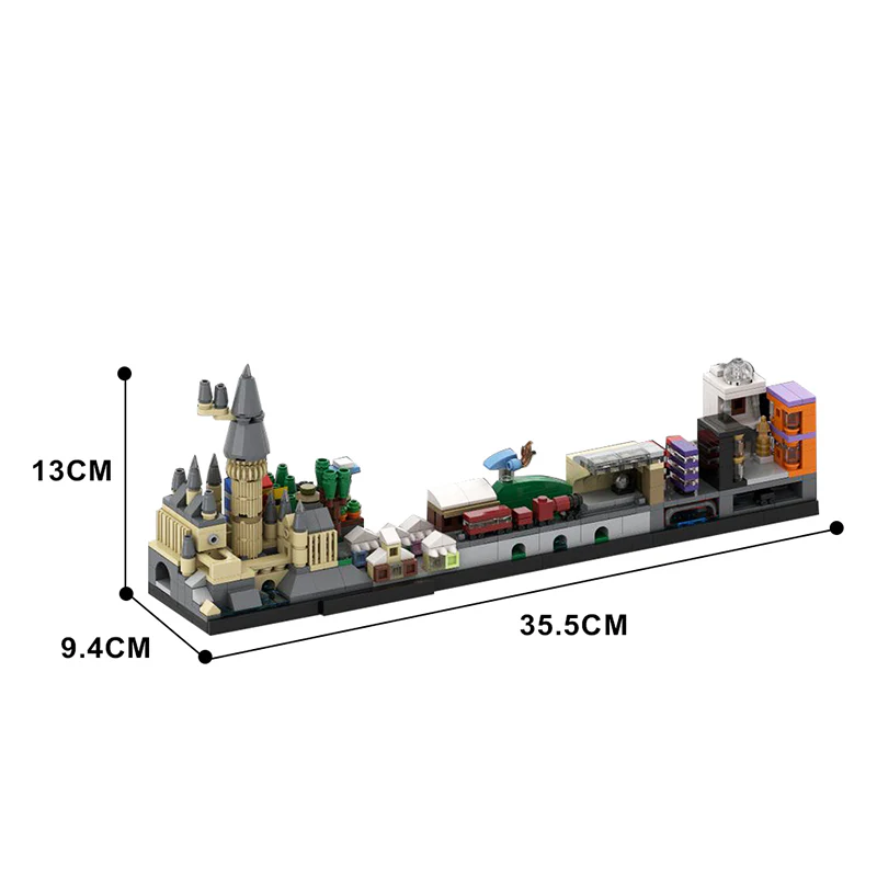 GOBRICKS MOC 22348 Harry Potter Skyline Architecture - YWOBB