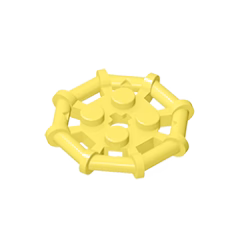 GOBRICKS GDS-1075 Modified 2 x 2 with Bar Frame Octagonal, Reinforced, Completely Round Studs - YWOBB