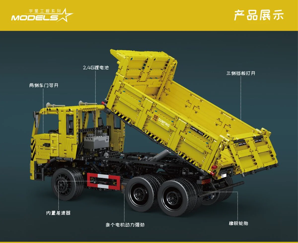 Mould King 17012 Three-way dump truck - YWOBB