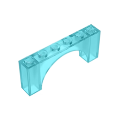 GOBRICKS GDS-678  Arch 1 x 6 x 2 - Medium Thick Top without Reinforced Underside - YWOBB