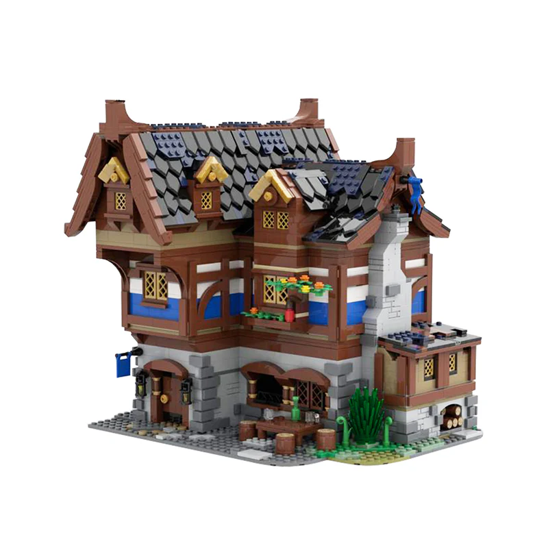 GOBRICKS MOC 70187 MEDIEVAL TAVERN & INN - YWOBB