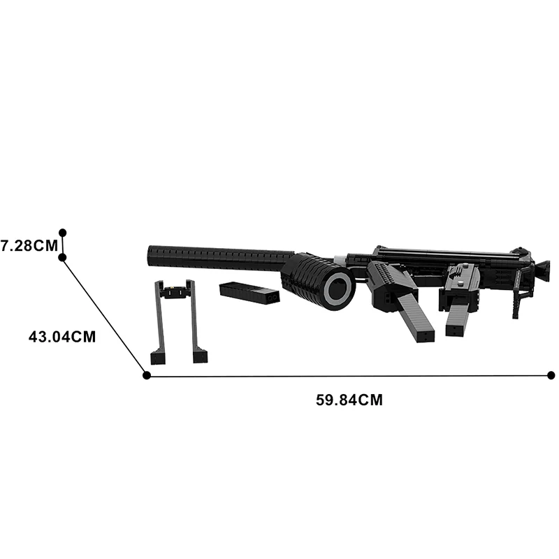 GOBRICKS MOC 142626 CBJ-MS Submachine gun - YWOBB
