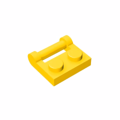 GOBRICKS GDS-645  Modified 1 x 2 with Bar Handle on Side - Closed Ends - YWOBB