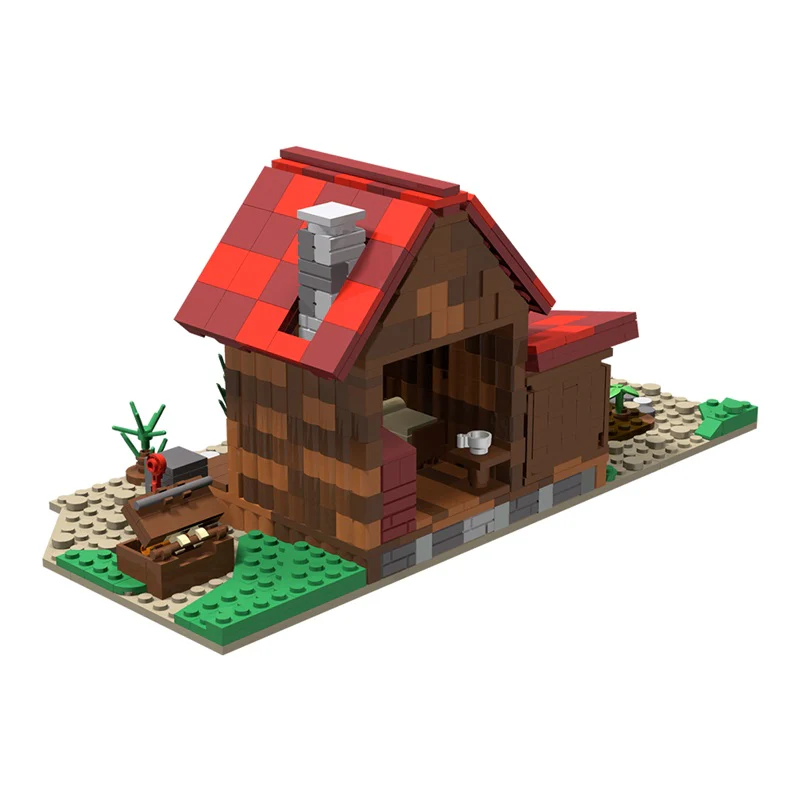 GOBRICKS MOC 125029 stardew valley farmhouse - YWOBB