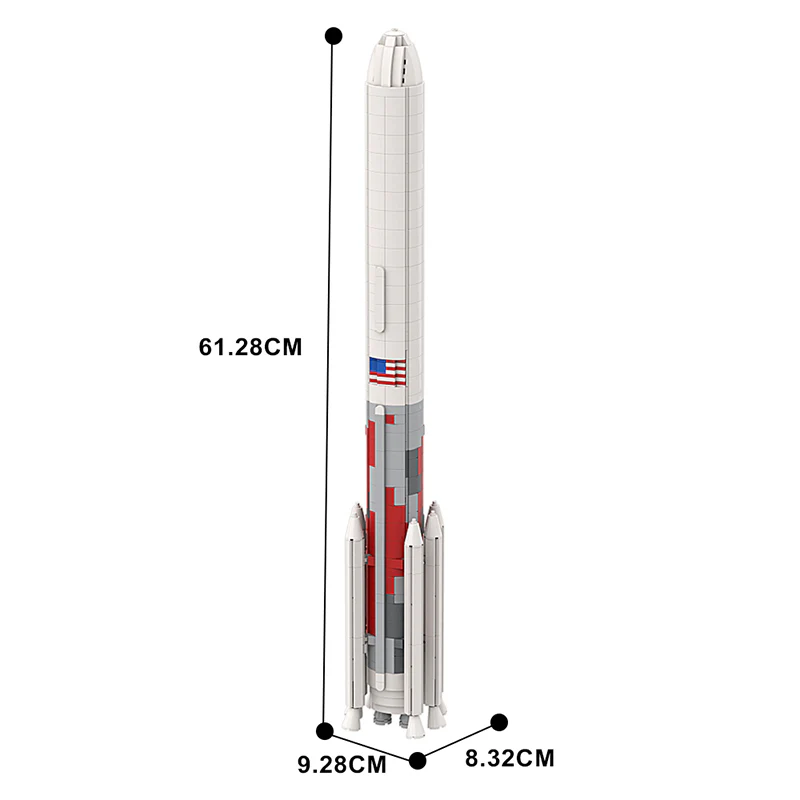 GOBRICKS MOC 99581 1:110 Vulcan Centaur - YWOBB