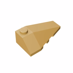 GOBRICKS GDS-754 Wedge 4 x 2 Triple Right - YWOBB