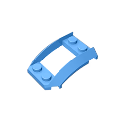 GOBRICKS GDS-1508 Wedge 4 x 3 Open with Cutout and 4 Studs - YWOBB