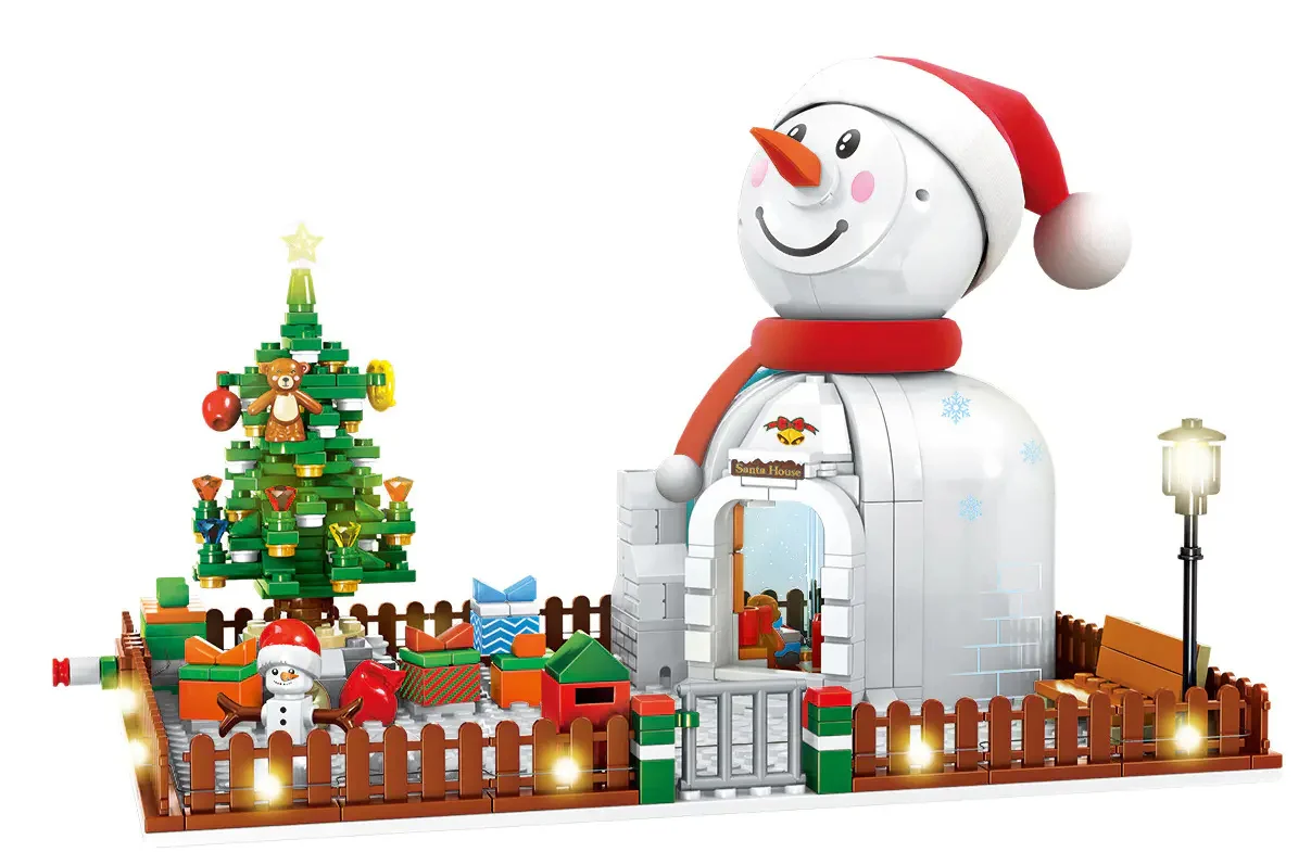 Sembo SD 601156 Christmas Snowman Gift House - YWOBB
