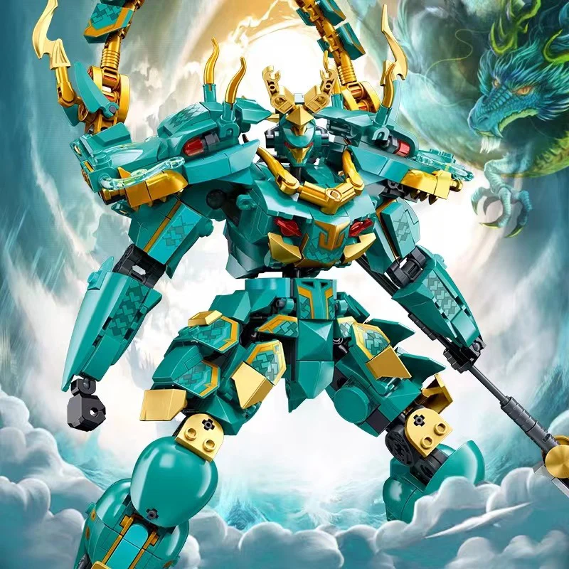 SLUBAN M38-B1235 Classic of Mountains and Seas Mecha Blue Dragon - YWOBB