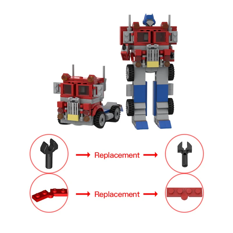 GOBRICKS MOC 168796 Optimus Prime - old Speed Champions scale - YWOBB