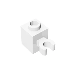 GOBRICKS GDS-647 Modified 1 x 1 with Open U Clip  - Solid Stud - YWOBB