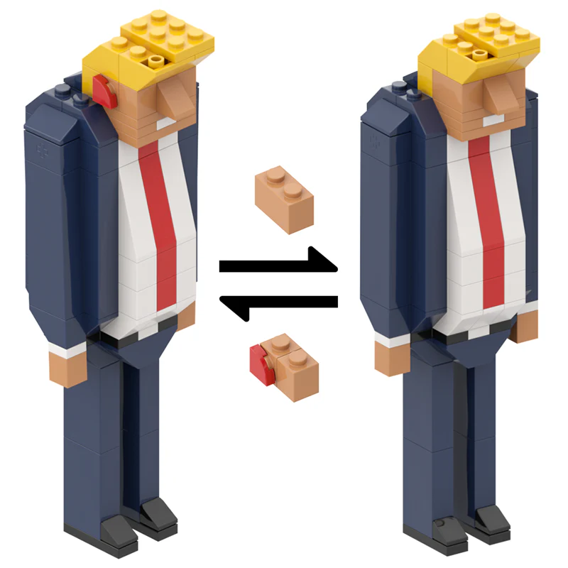GOBRICKS MOC A1472Y02 Trump shooting version - YWOBB