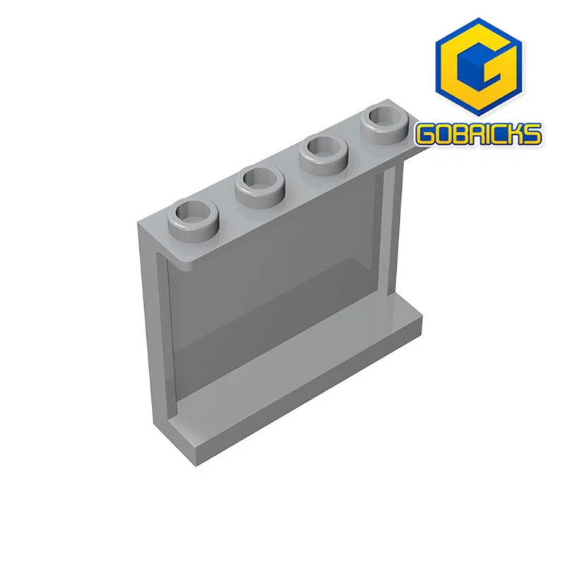 GOBRICKS GDS-751 Panel 1 x 4 x 3 with Side Supports - Hollow Studs - YWOBB