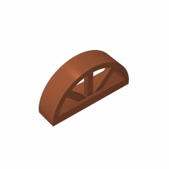 GOBRICKS GDS-873 Window 1 x 4 x 1 2/3 with Spoked Rounded Top - YWOBB