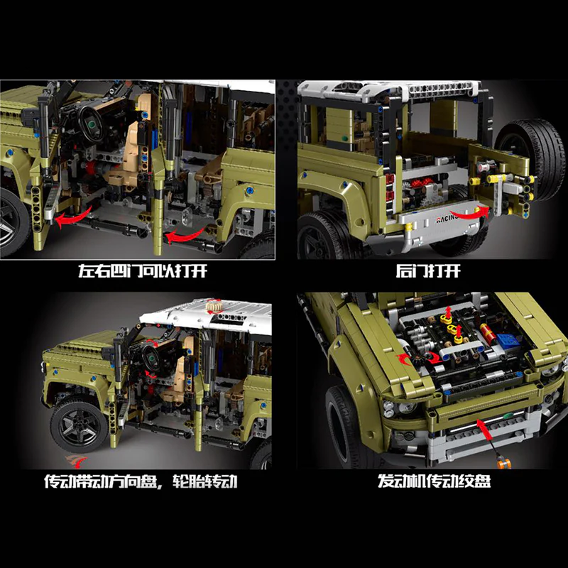 Mould King 13175 1:8 Lands Rovers Defender - YWOBB