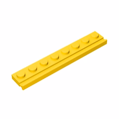 GOBRICKS GDS-1235 Modified 1 x 8 with Door Rail - YWOBB