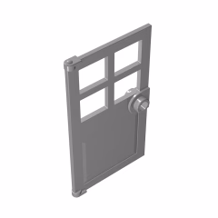 GOBRICKS GDS-876 Door 1 x 4 x 6 with 4 Panes and Stud Handle - YWOBB