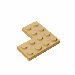 GOBRICKS GDS-696 Plate 4 x 4 Corner - YWOBB