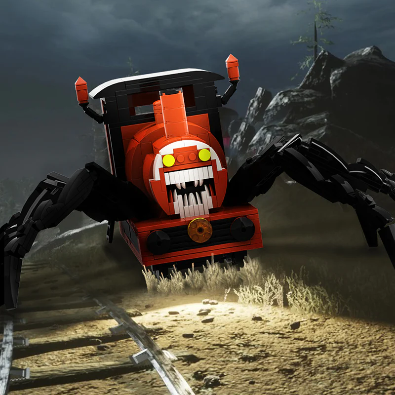 GOBRICKS MOC A0374Y01 Charles the Little Train of Horror (big money) - YWOBB