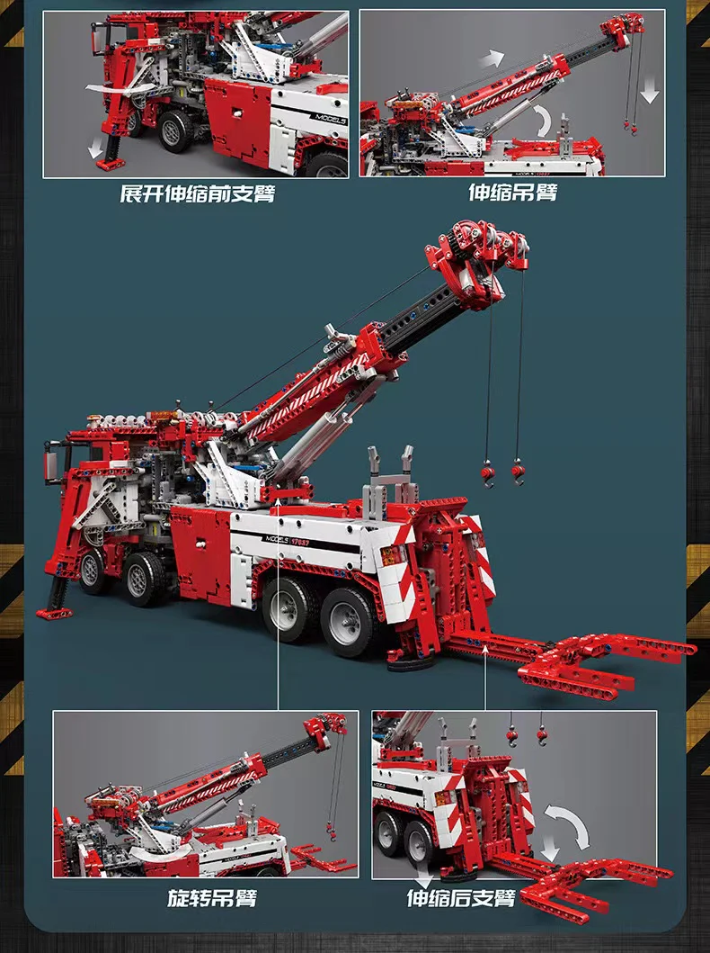 Mould King 17027 RC Fire Rescue Vehicle OVP EU Warehouse Version - YWOBB