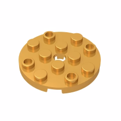 GOBRICKS GDS-841 Round 4 x 4 with Hole - YWOBB