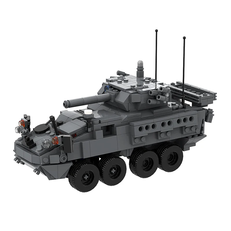 GOBRICKS MOC 146076 M1296 Stryker ICVV-D | 1:35th Scale Dragoon - YWOBB