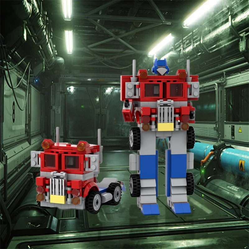 GOBRICKS MOC 168796 Optimus Prime - old Speed Champions scale - YWOBB