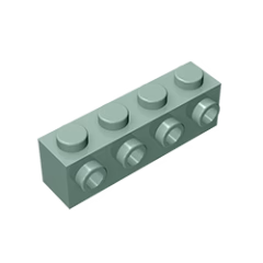 GOBRICKS GDS-637  Modified 1 x 4 with 4 Studs on  Side - YWOBB
