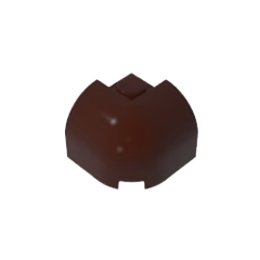 GOBRICKS GDS-2181 Slope Curved 2 x 2 x 1 1/3 Corner Round with Recessed Stud - YWOBB