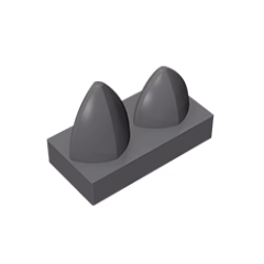 GOBRICKS GDS-1271 Modified 1 x 2 with 2 Teeth Vertical - YWOBB