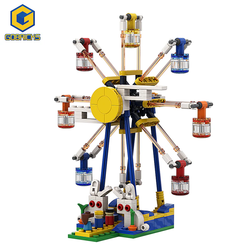 GOBRICKS MOC A0160 Moon Rabbit Ferris Wheel - YWOBB