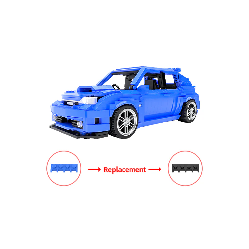 GOBRICKS MOC 50603 Subaru Impreza WRX STI Hatchback (GRB) - YWOBB