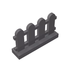GOBRICKS GDS-1177 Fence 1 x 4 x 2 Paled - YWOBB