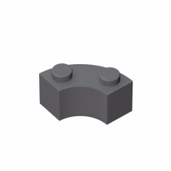 GOBRICKS GDS-799 Round Corner 2 x 2 Macaroni with Stud Notch and Reinforced Underside - YWOBB