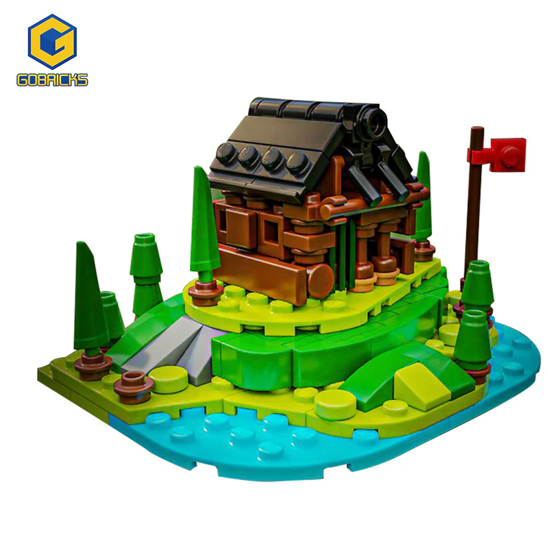 GOBRICKS MOC 44417 Microscale Mountain Cabin - YWOBB