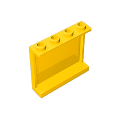 GOBRICKS GDS-751 Panel 1 x 4 x 3 with Side Supports - Hollow Studs - YWOBB