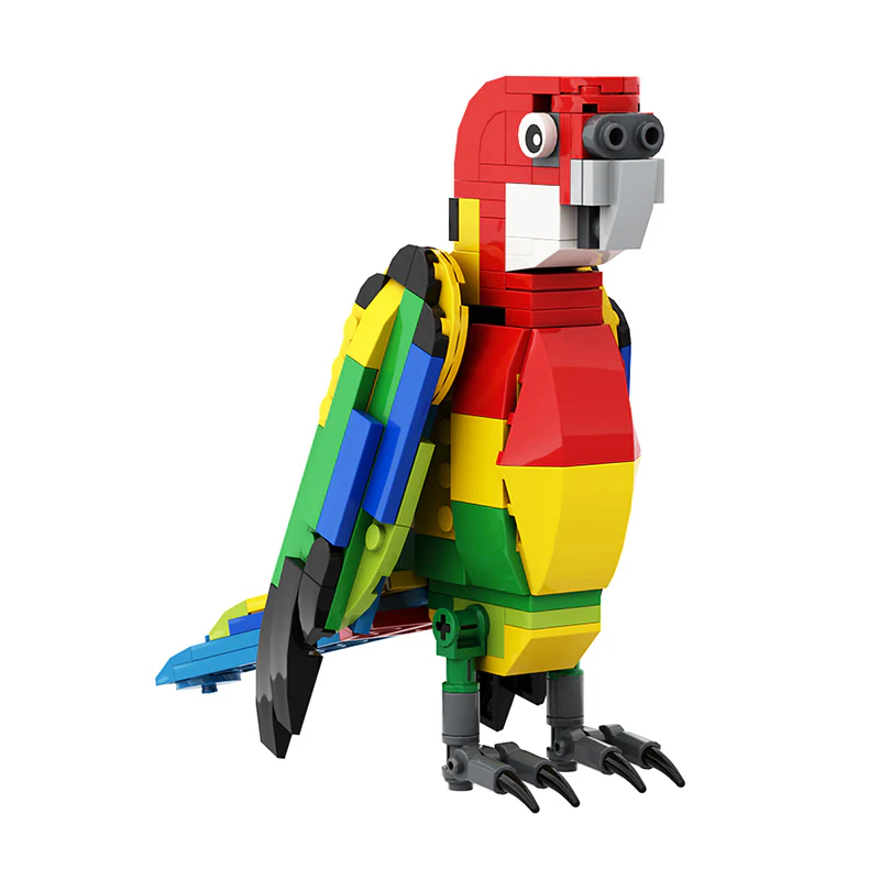 GOBRICKS MOC 143358 Eastern Rosella parrot - YWOBB